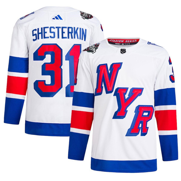 New York Rangers #31 Igor Shesterkin White 2023-2024 Stadium Series Stitched Jersey - Zenithce