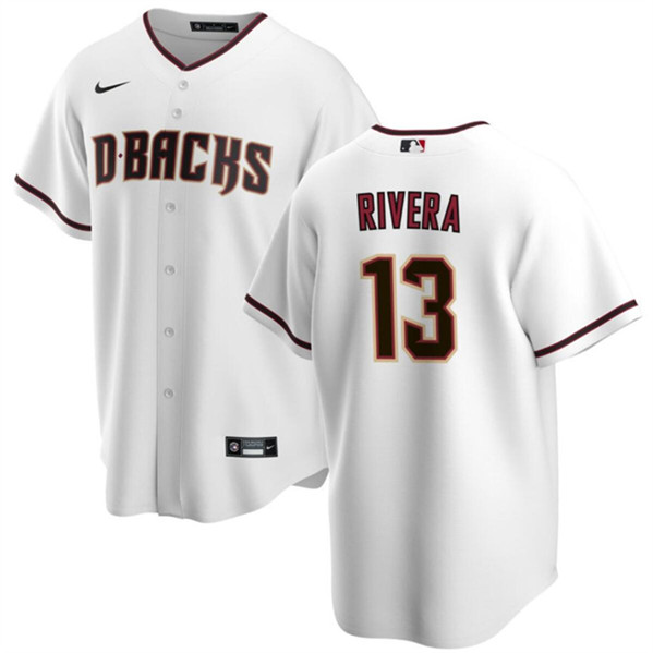 Arizona Diamondbacks #13 Emmanuel Rivera White Cool Base Stitched Jersey - Zenithce