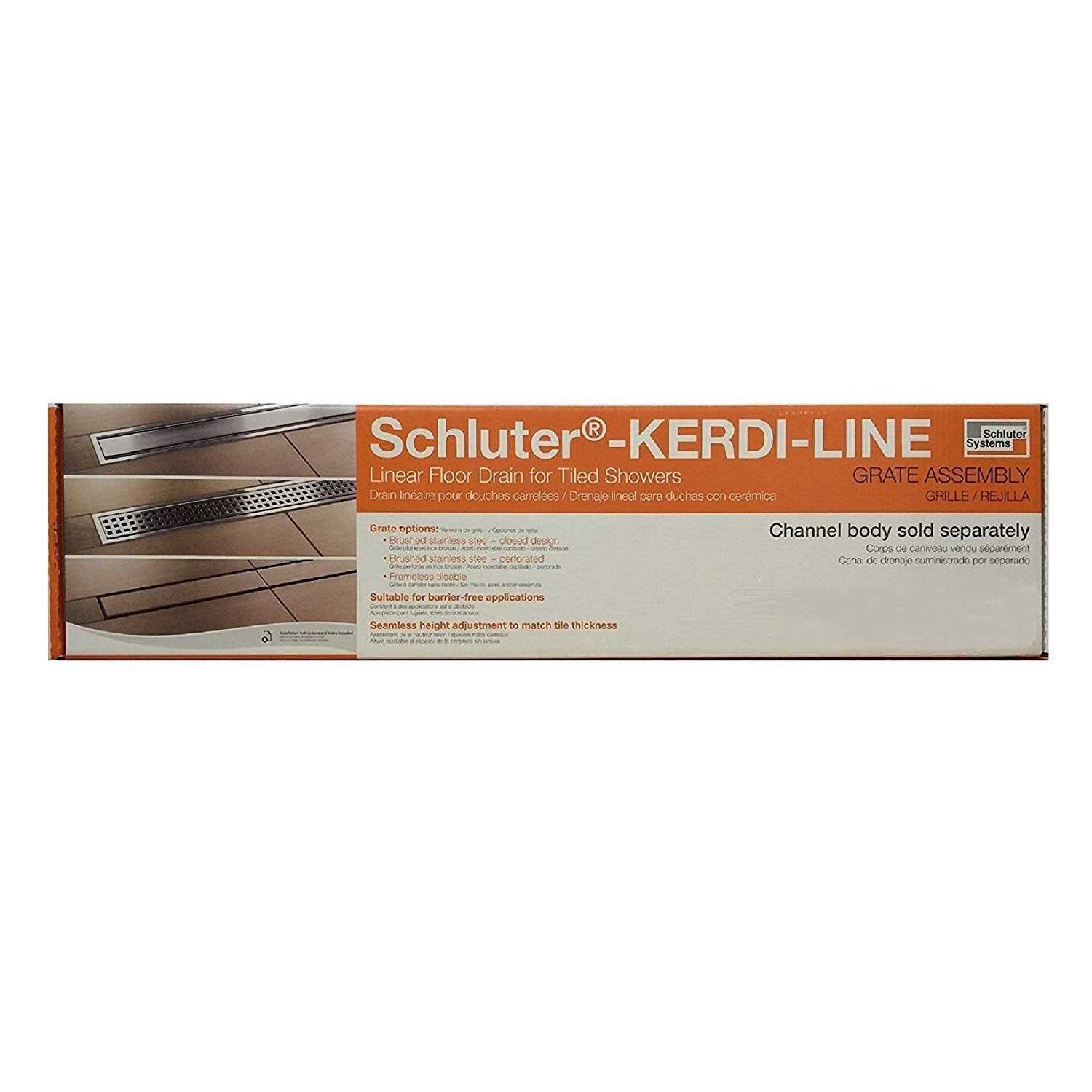 Schluter Kerdi-Line Frameless Tileable Grate Assembly - Zenithce