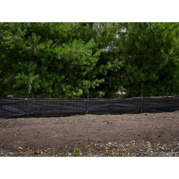 Mutual Industries 100 ft. Black Wire Backed Silt Fence - Zenithce
