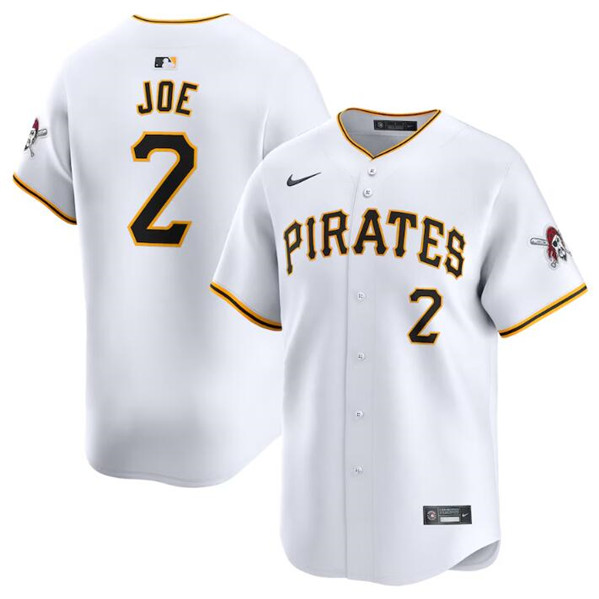Pittsburgh Pirates #2 Connor Joe White Home Limited Stitched Jersey - Zenithce