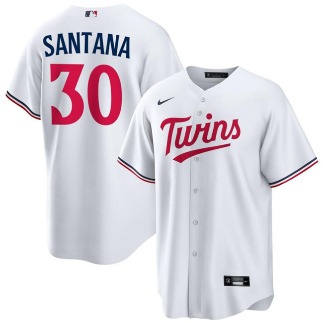 Minnesota Twins #30 Carlos Santana White Cool Base Stitched Jersey - Zenithce