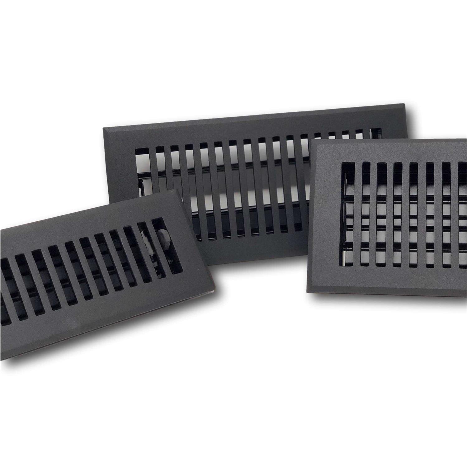 Madelyn Carter Black Contemporary Floor and Wall Registers Floor Vent Cover - Zenithce