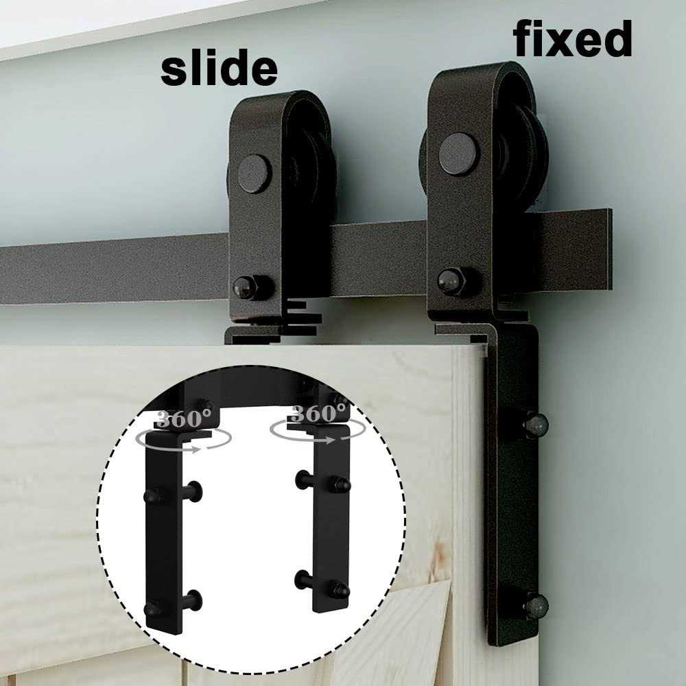 Ltiyitl Bi-folding Sliding Barn Door Hardware,Smoothly and Quietly-heavy Duty -simple and Easy to Install for 2 Doors Hardware Kit,Basicj - Zenithce