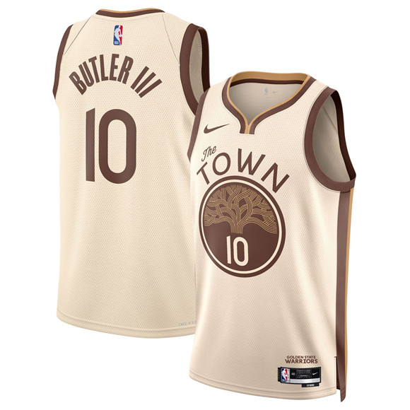 Golden State Warriors #10 Jimmy Butler III Tan 2025-26 City Edition Stitched Jersey - Zenithce