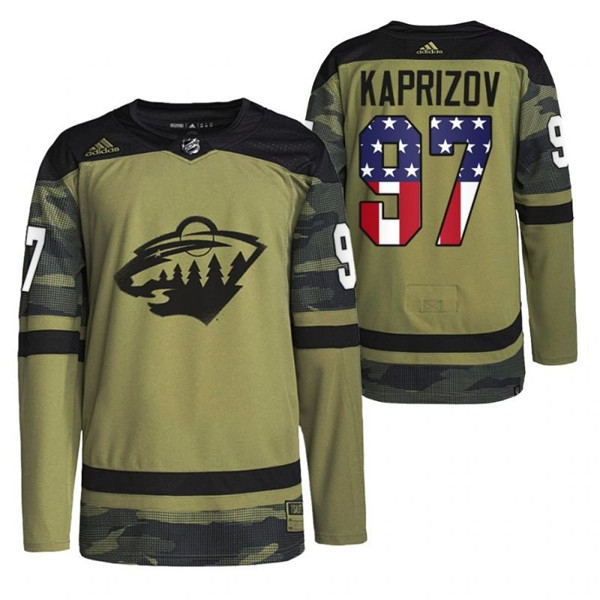 Minnesota Wild #97 Kirill Kaprizov Military Appreciation Night Camo Stitched Jersey - Zenithce