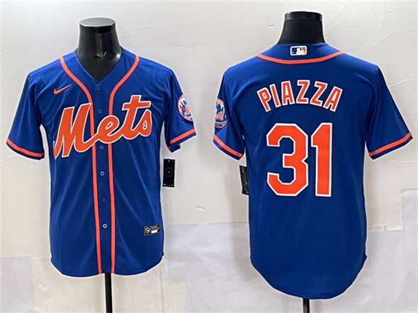 New York Mets #31 Mike Piazza Blue Cool Base Stitched Jersey - Zenithce