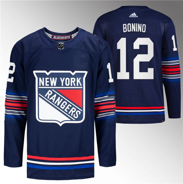 New York Rangers #12 Nick Bonino Navy Stitched Jersey - Zenithce