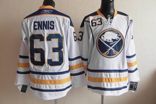 Sabres #63 Tyler Ennis White Road Stitched Jersey - Zenithce