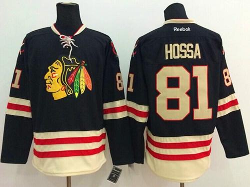 Blackhawks #81 Marian Hossa Black 2015 Winter Classic Stitched Jersey - Zenithce