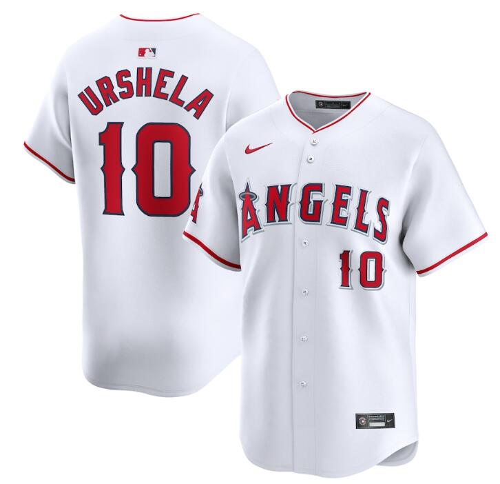 Los Angeles Angels #10 Gio Urshela White Home Limited Stitched Jersey - Zenithce
