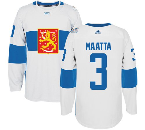 Team Finland #3 Olli Maatta White 2016 World Cup Stitched Jersey - Zenithce