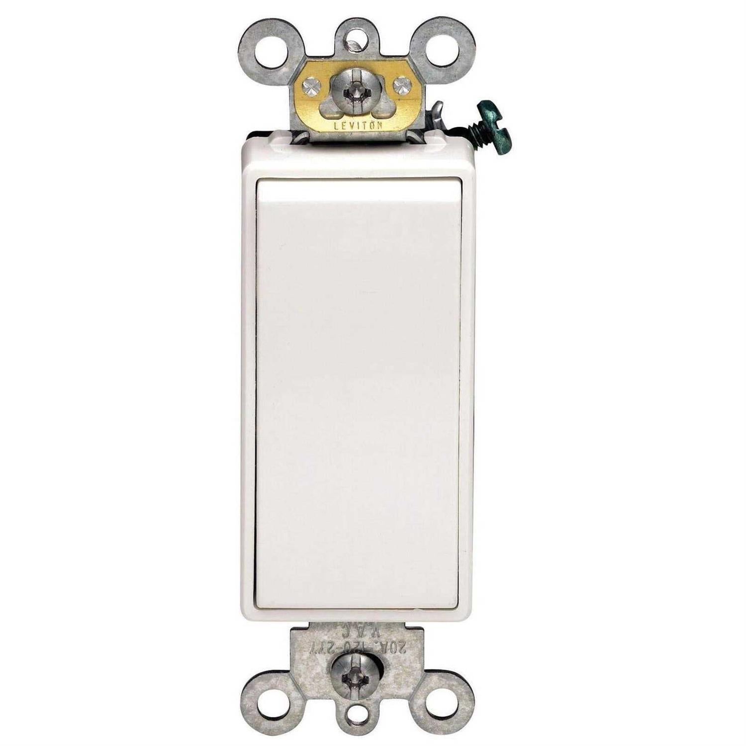 Leviton 5621-2W Single-Pole Decora Plus Rocker Switch - Zenithce