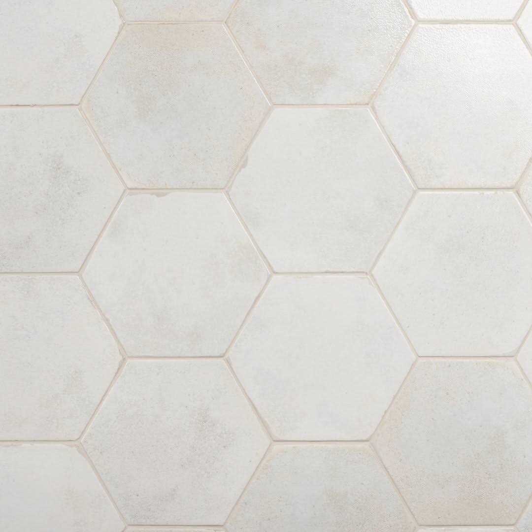 Mandalay Hex 9.13 in. x 10.51 in. Polished Concrete Look Porcelain Floor and Wall Tile Ivy Hill Tile - Zenithce