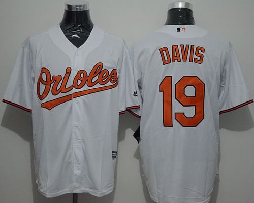 Orioles #19 Chris Davis White New Cool Base Stitched Jersey - Zenithce