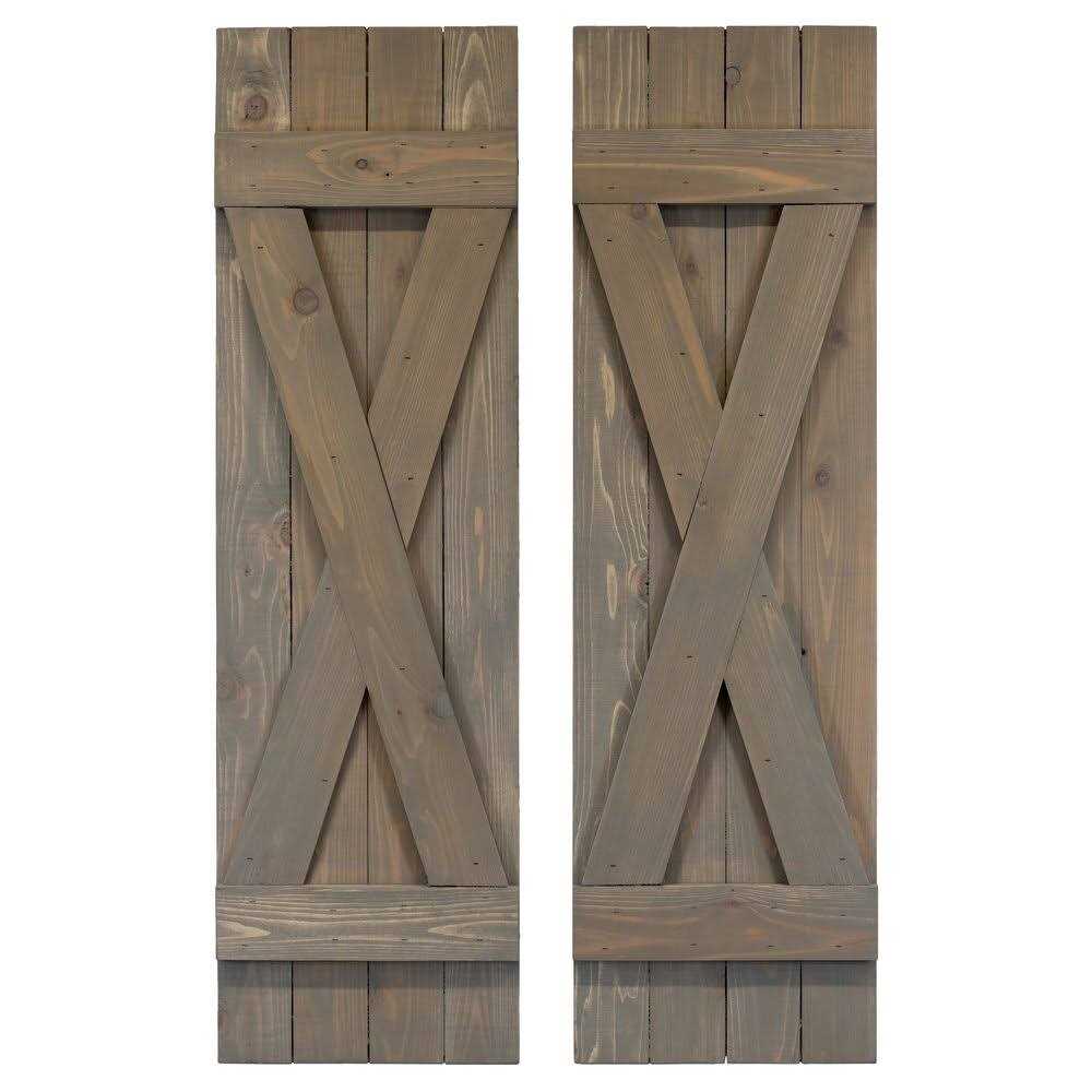 Dogberry Collections Board Batten Shutters Pair - Zenithce