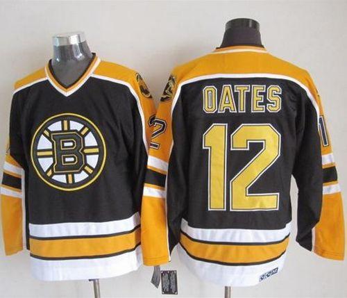 Bruins #12 Adam Oates Black CCM Throwback New Stitched Jersey - Zenithce