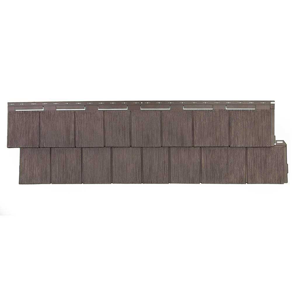 Novik Shake HS 18.75 in. x 48.38 in. Hand-Split Shake 49.36 Sq. ft. per Box Plastic Shake Vinyl Siding - Zenithce