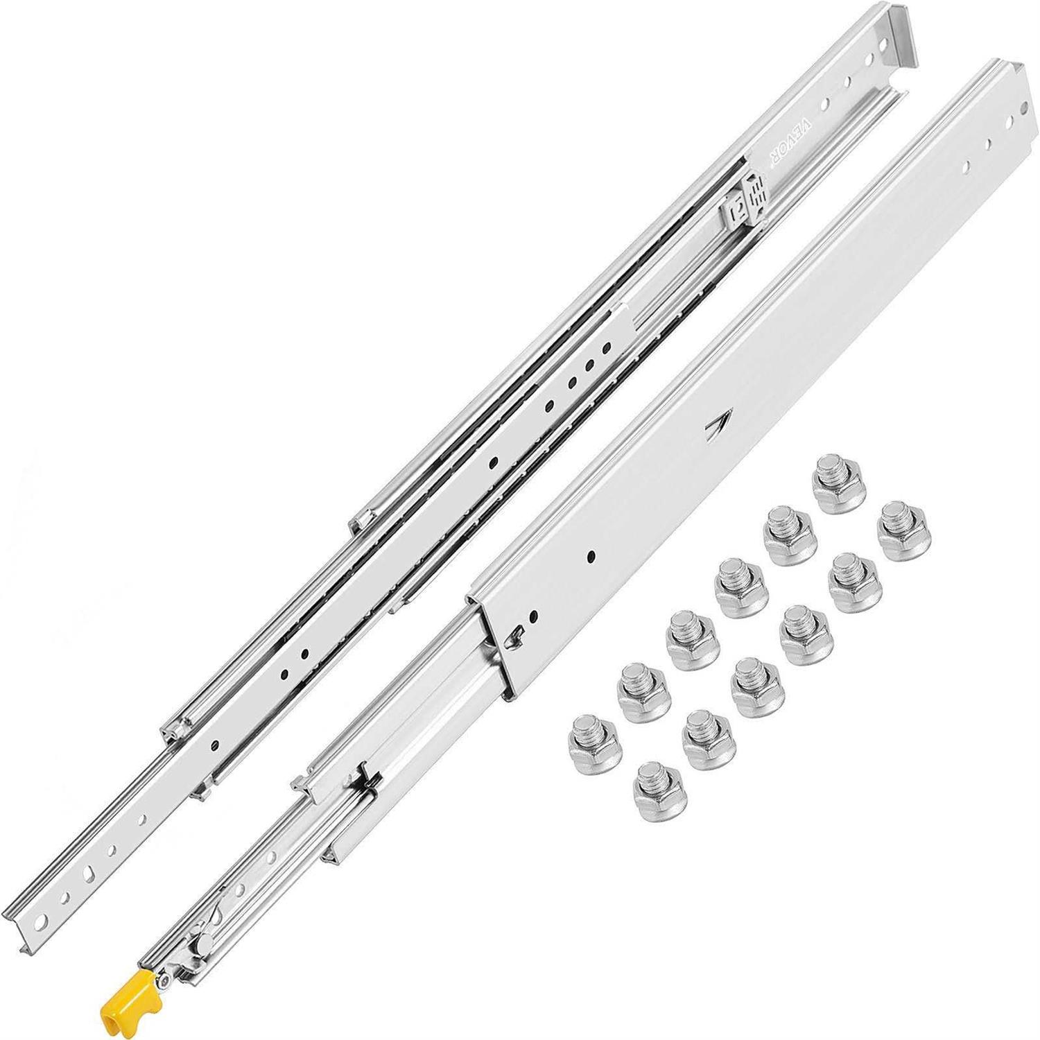 VEVOR Drawer Slides 1 Pair Locking Drawer Slides 500lbs Load Capacity Heavy Duty Drawer Slides - Zenithce
