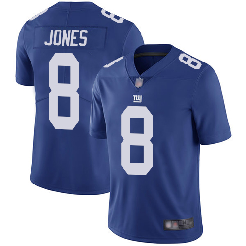 New York Giants #8 Daniel Jones Blue Vapor Untouchable Limited Stitched Jersey - Zenithce