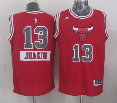 Chicago Bulls #13 Joakim Noah Revolution 30 Swingman 2014 Christmas Day White Jersey - Zenithce