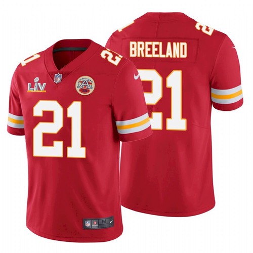 Kansas City Chiefs #21 Bashaud Breeland Red 2021 Super Bowl LV Limited Stitched Jersey - Zenithce