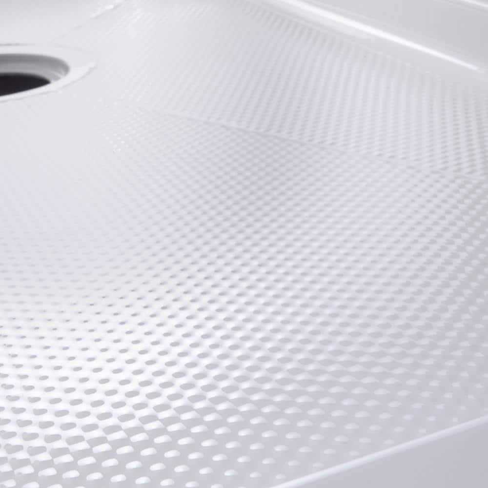CRAFT + MAIN 60 in. x 30 in. Single Threshold Right Drain Shower Base in White - Zenithce
