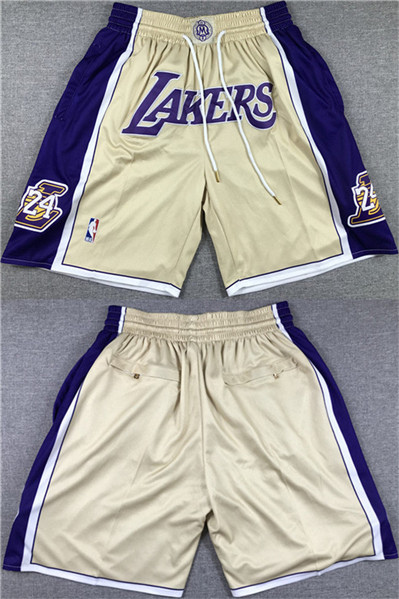 Los Angeles Lakers Gold Purple Shorts (Run Small) - Zenithce