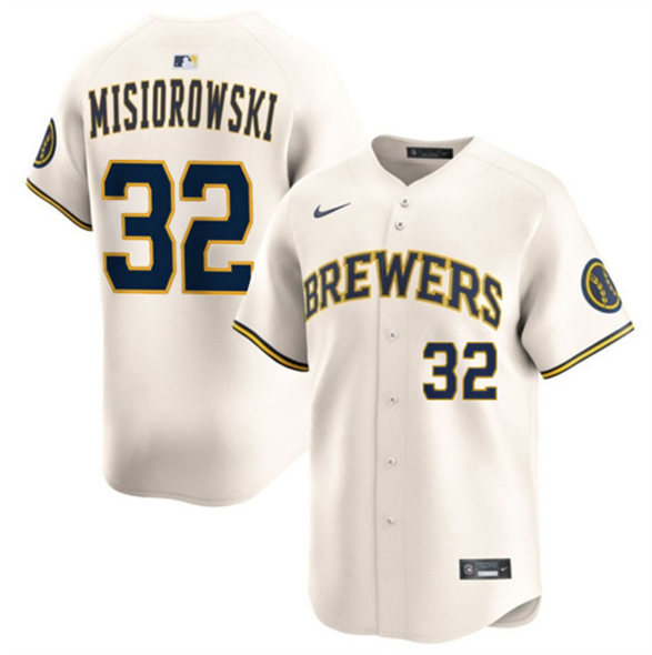 Milwaukee Brewers #32 Jacob Misiorowski Cream 2025 Limited Stitched Jersey - Zenithce