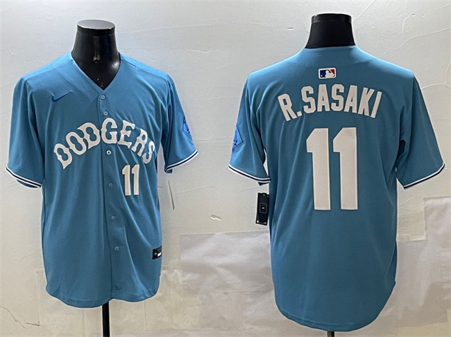 Los Angeles Dodgers #11 Roki Sasaki Light Blue Limited Stitched Jersey - Zenithce