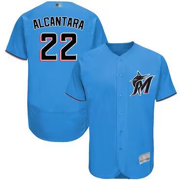 Miami Marlins #22 Sandy Alcantara Blue Flex Base Stitched Jersey - Zenithce
