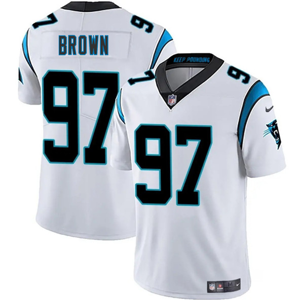 Carolina Panthers #97 Bobby Brown White 2025 Vapor Limited Stitched Jersey - Zenithce