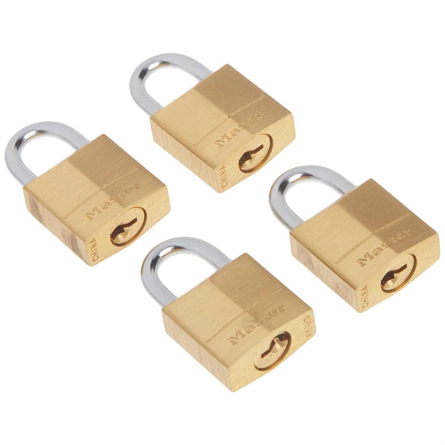 Master Lock 1177 Combination Padlock, Bottom, 4 Dial, Brass - Zenithce