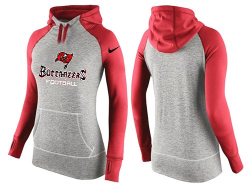 Women's Nike Tampa Bay Buccaneers Performance Hoodie Grey   Red_1 - Zenithce