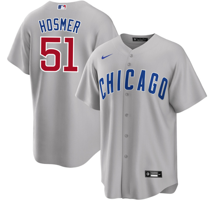 Chicago Cubs #51 Eric Hosmer Gray Cool Base Stitched Jersey - Zenithce