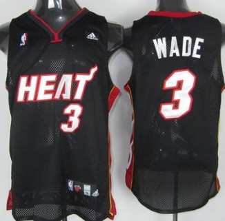 Miami Heat #3 Dwyane Dwyane Wade Black Swingman Jersey - Zenithce