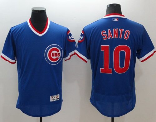 Cubs #10 Ron Santo Blue Flexbase Authentic Collection Cooperstown Stitched Jersey - Zenithce
