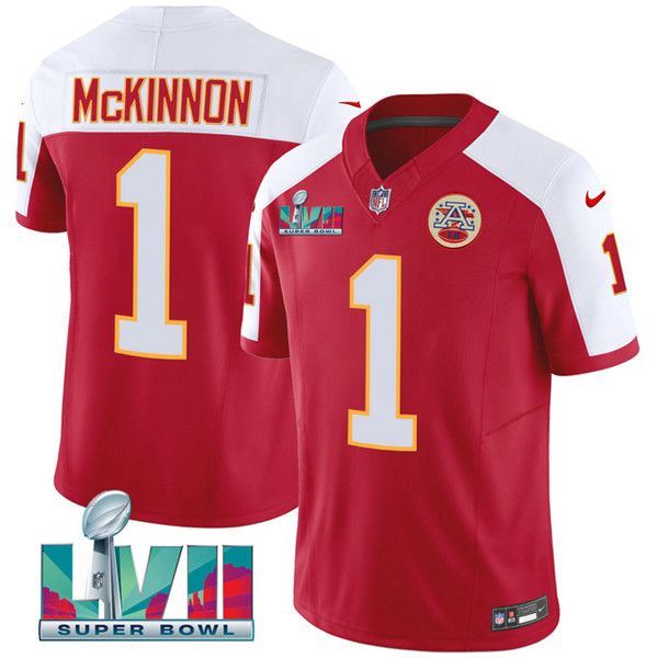 Kansas City Chiefs #1 Jerick McKinnon Red 2023 F.U.S.E. With Super Bowl LVII Patch Vapor Untouchable Limited Stitched Jersey - Zenithce