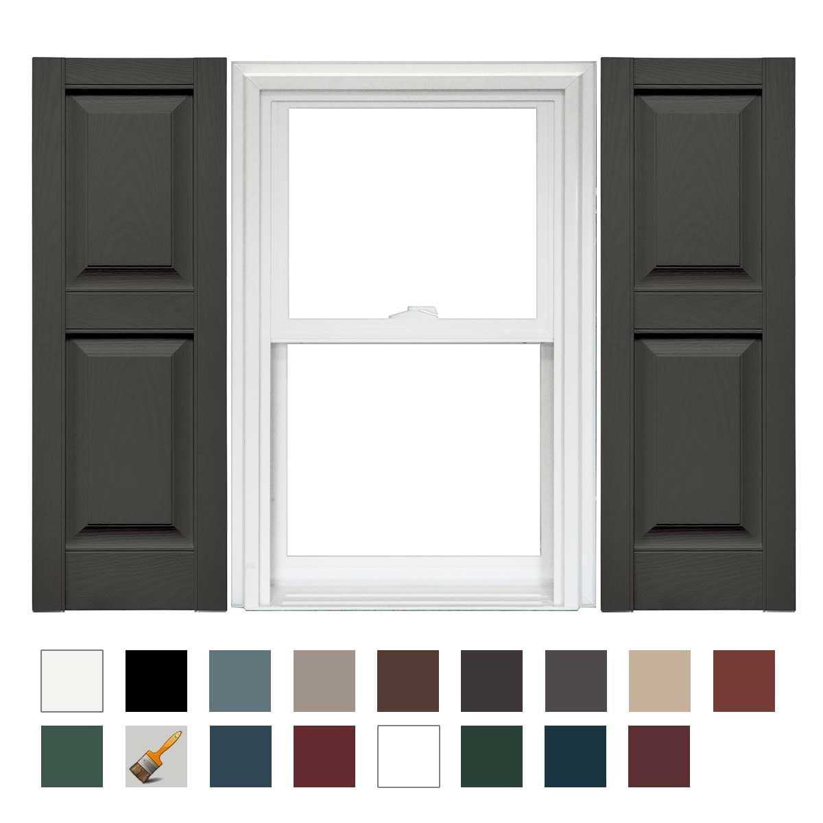 Mid America Raised Panel Vinyl Shutters 1 Pair - Zenithce