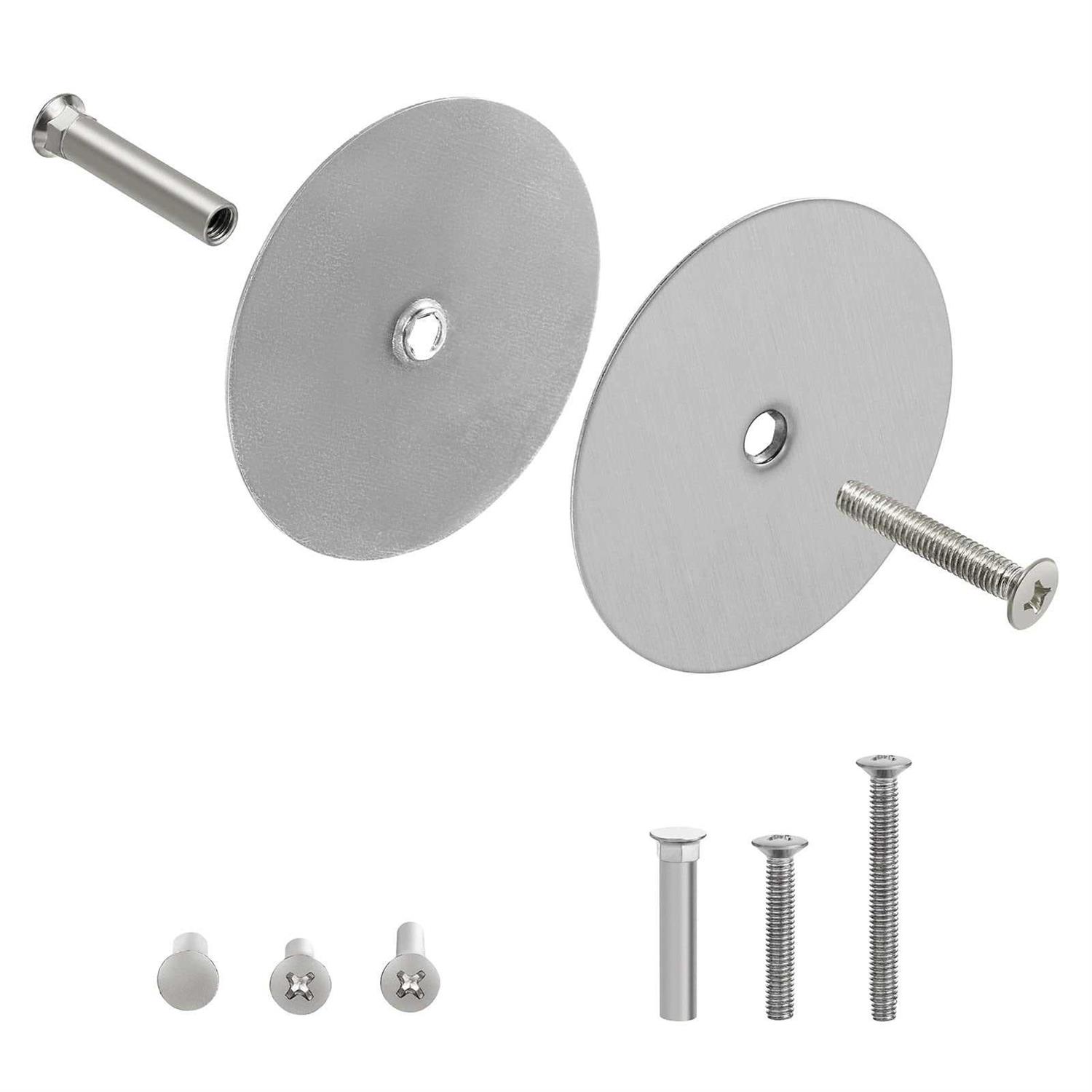 NAUBEA 1 Pack Door Knob Hole Cover Plate 2 5/8 diameter round deadbolt Cover Plate - Zenithce