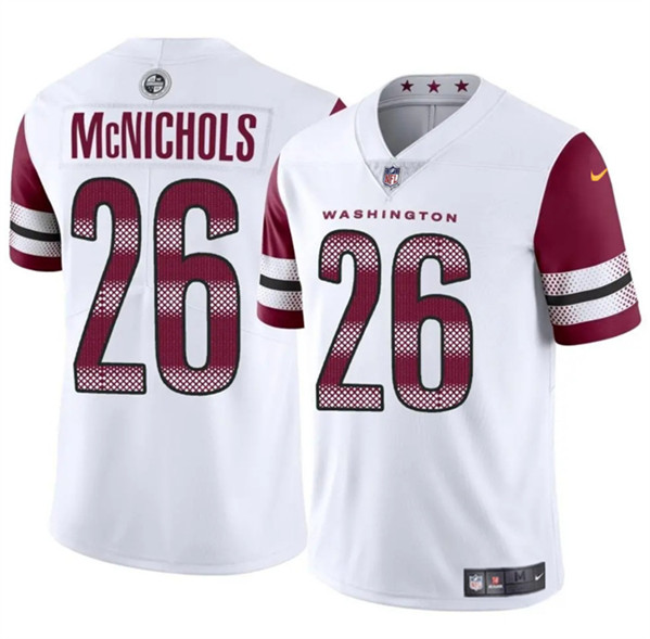 Washington Commanders #26 Jeremy McNichols White 2024 Vapor Limited Stitched Jersey - Zenithce