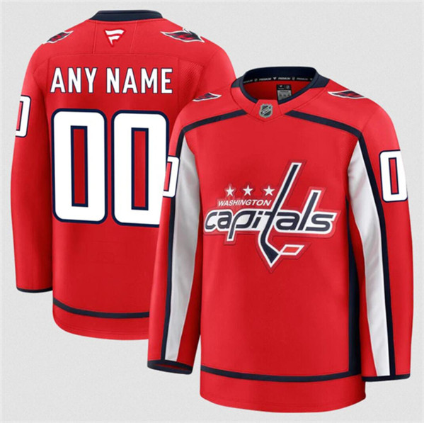 Washington Capitals Custom Red 2024-25 Home Stitched Jersey - Zenithce