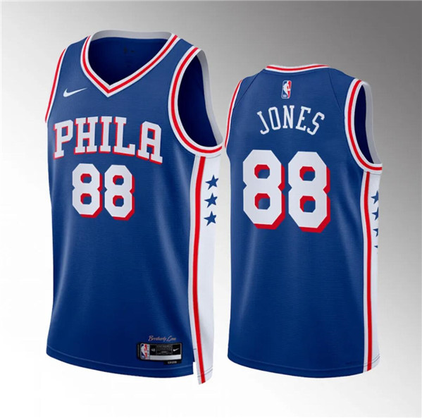 Philadelphia 76ers #88 Kai Jones Royal Icon Edition Stitched Jersey - Zenithce