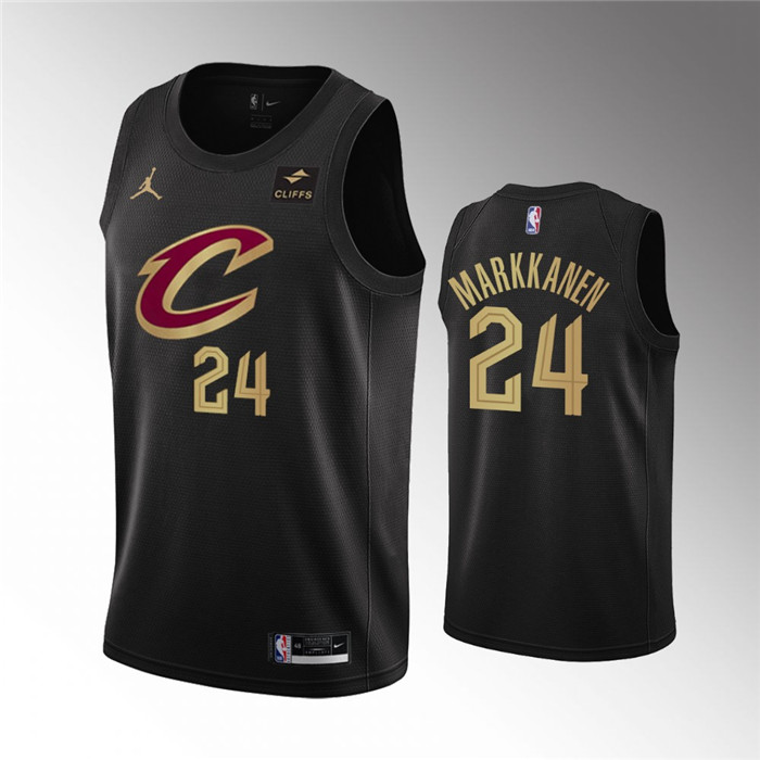 Cleveland Cavaliers #24 Lauri Markkanen Black Statement Edition Stitched Jersey - Zenithce