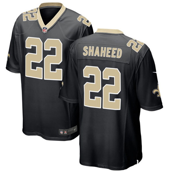New Orleans Saints #22 Rashid Shaheed Black Stitched Game Jersey - Zenithce