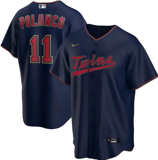Minnesota Twins Navy #11 Jorge Polanco Cool Base Stitched Jersey - Zenithce