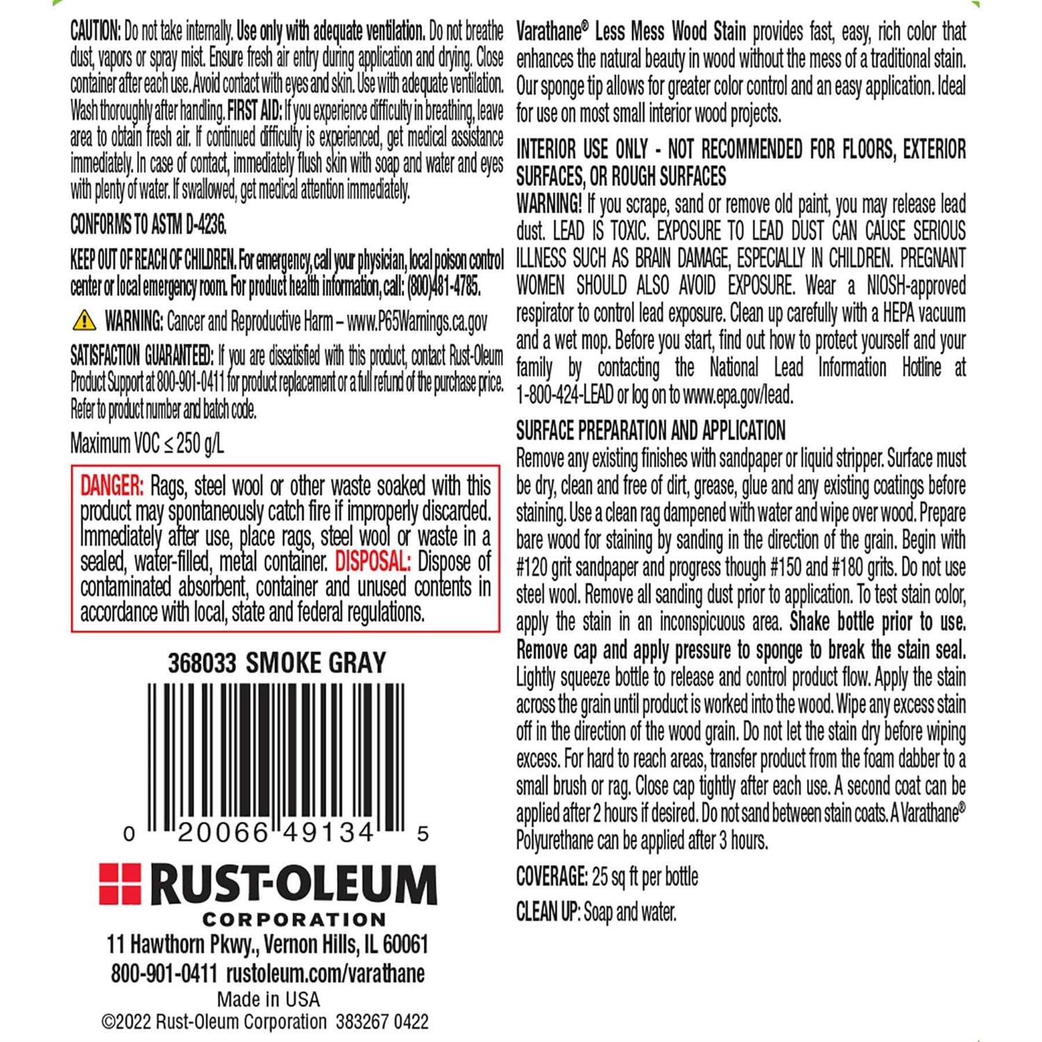 Varathane Less Mess Wood Stain & Applicator 4 oz - Zenithce