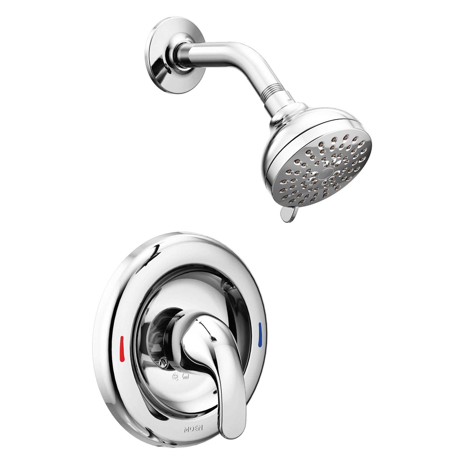 Moen Adler 1-Handle Brushed Nickel Shower Faucet 82604SRN - Zenithce