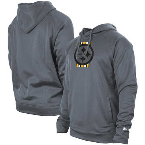 Pittsburgh Steelers Gray New Era Training Camp Raglan Pullover Hoodie - Zenithce