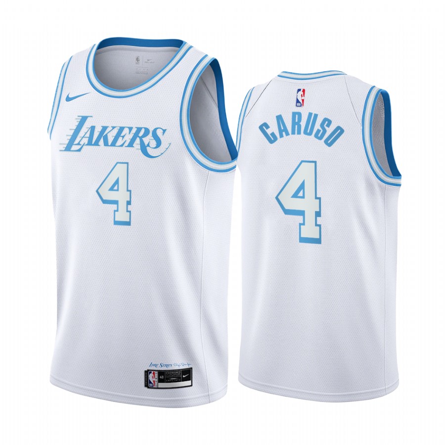 Lakers #4 Alex Caruso White Swingman 2020-21 City Edition Jersey - Zenithce